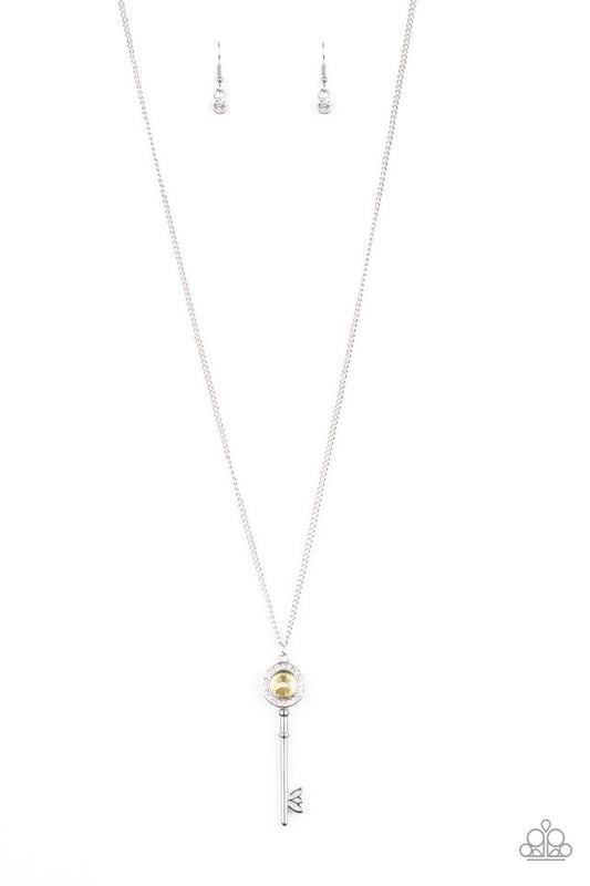 Secret Shimmer - Yellow - Paparazzi Necklace Image