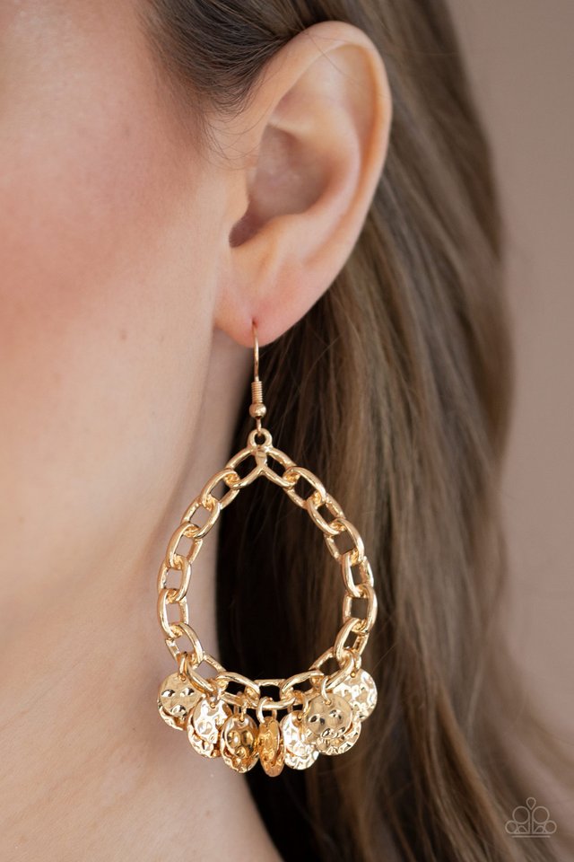 Street Appeal - Gold - Paparazzi Earring Image
