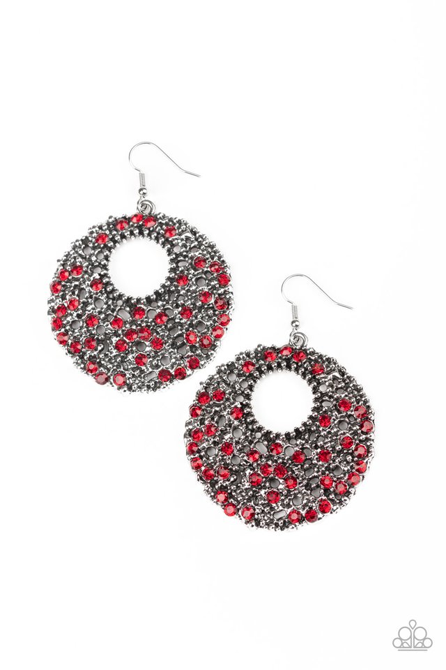 Starry Showcase - Red - Paparazzi Earring Image