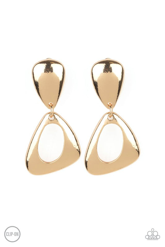 Going for BROKER - Gold - Paparazzi Earring Image