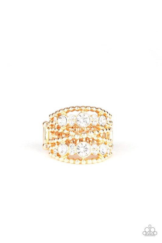 Prismatic Powerhouse - Gold - Paparazzi Ring Image