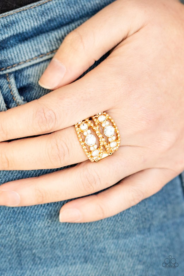 Prismatic Powerhouse - Gold - Paparazzi Ring Image