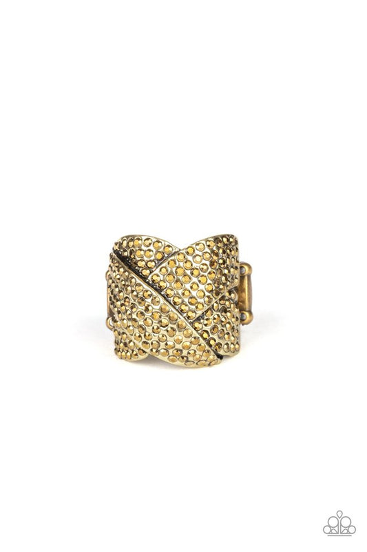 Scandalous Shimmer - Brass - Paparazzi Ring Image