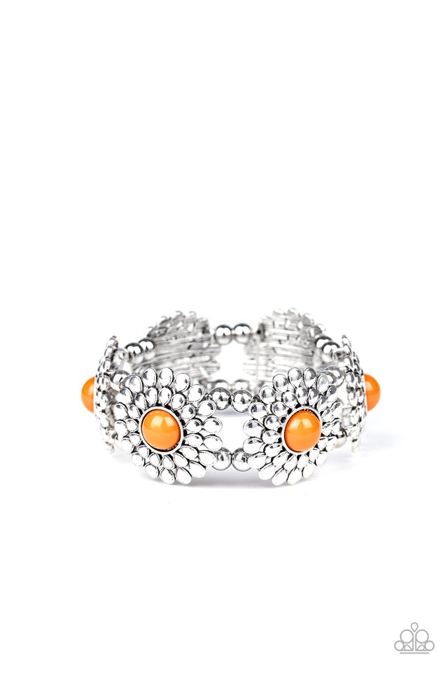 Bountiful Blossoms - Orange - Paparazzi Bracelet Image