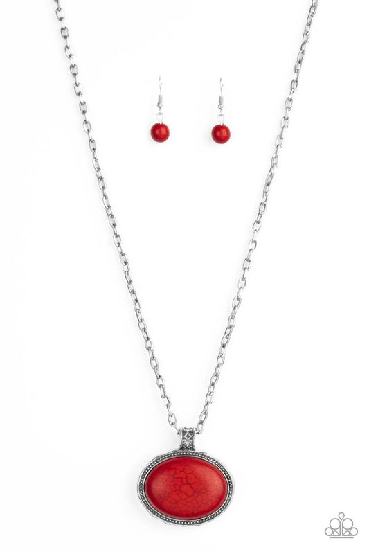 Sedimentary Colors - Red - Paparazzi Necklace Image