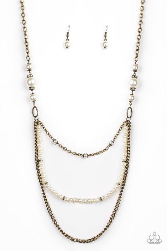 Very Vintage - Brass - Paparazzi Necklace Image