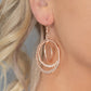 Metallic Ruffle - Rose Gold - Paparazzi Earring Image