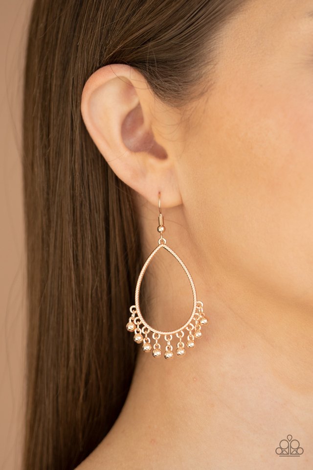 Country Charm - Rose Gold - Paparazzi Earring Image