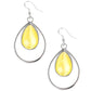 Color Me Cool - Yellow - Paparazzi Earring Image