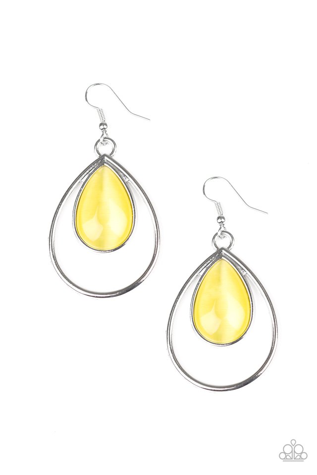 Color Me Cool - Yellow - Paparazzi Earring Image