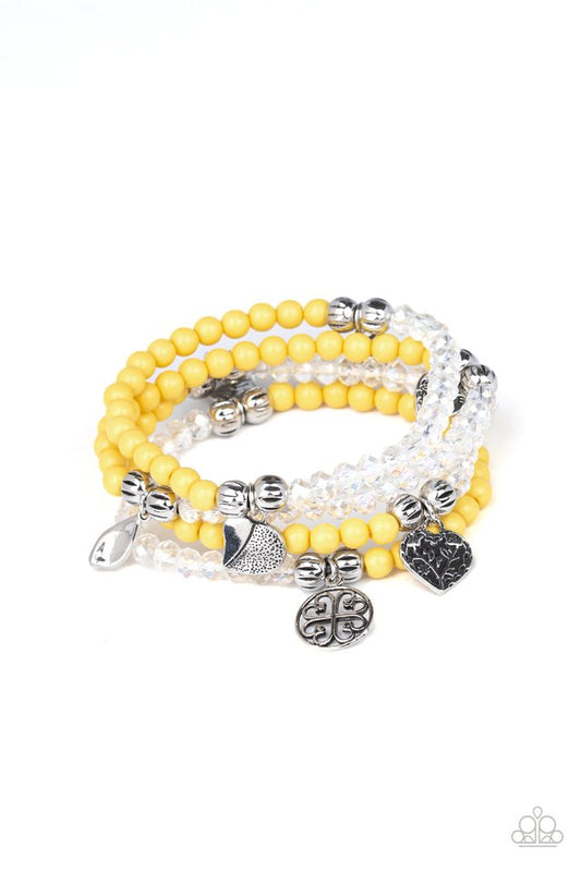 Colorfully Cupid - Yellow - Paparazzi Bracelet Image