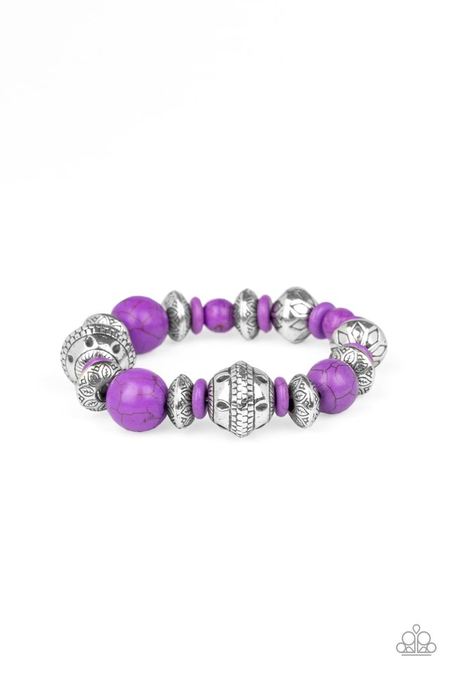 Majestic Masonry - Purple - Paparazzi Bracelet Image