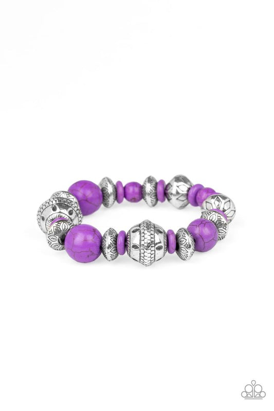 Majestic Masonry - Purple - Paparazzi Bracelet Image