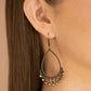 Country Charm - Brass - Paparazzi Earring Image