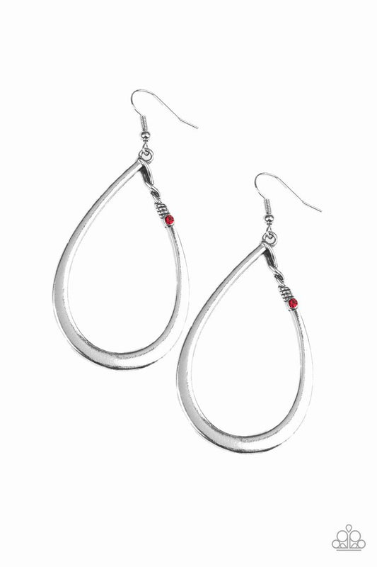 Very Enlightening - Red - Paparazzi Earring Image