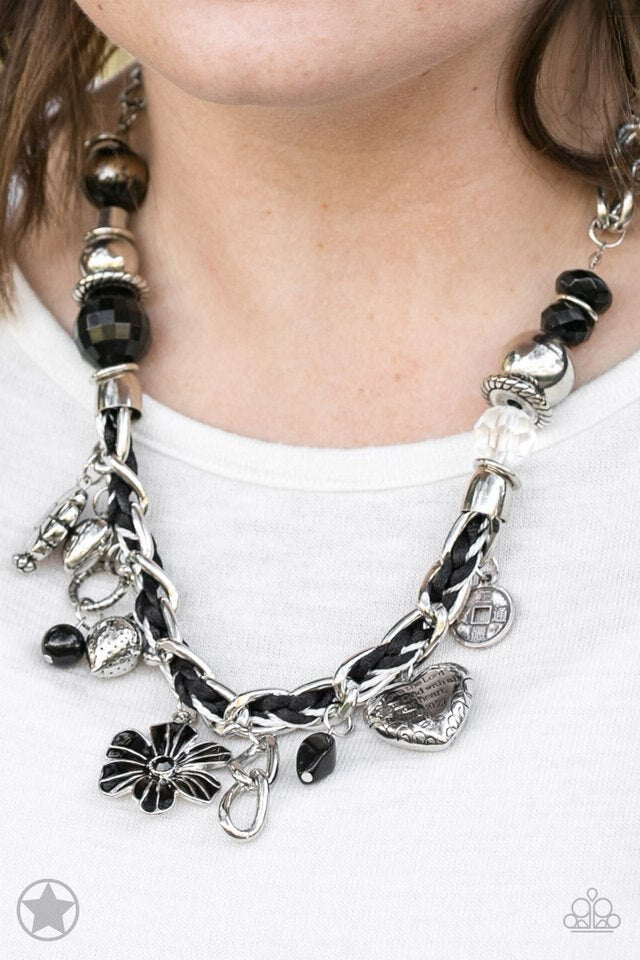 Paparazzi Blockbuster Necklace - Charmed, I Am Sure - Black
