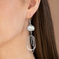 Drop-Dead Glamorous - White - Paparazzi Earring Image