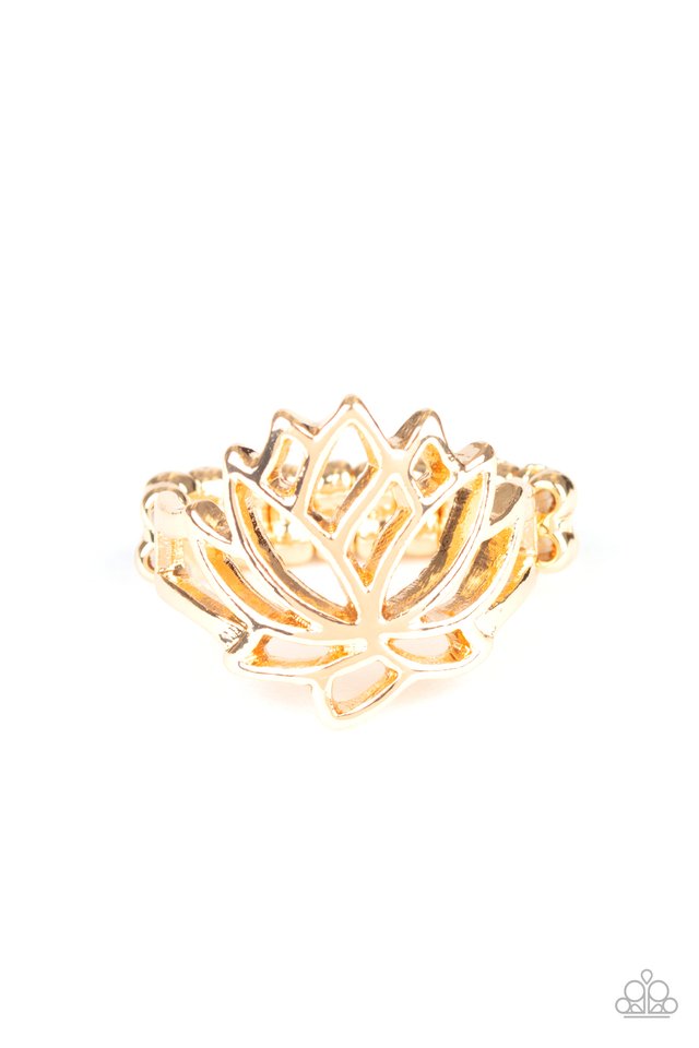 Lotus Lover - Gold - Paparazzi Ring Image