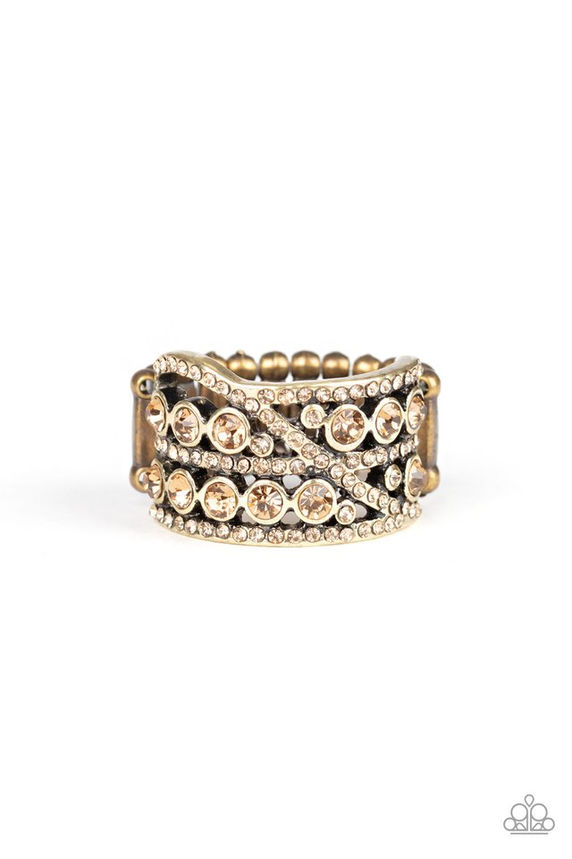 Elegant Effervescence - Brass - Paparazzi Ring Image