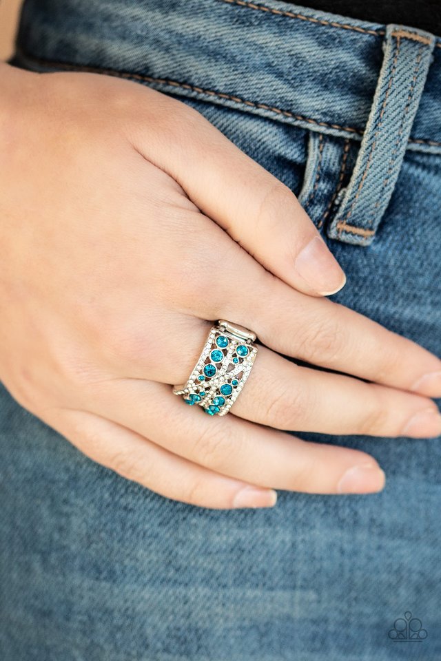 Elegant Effervescence - Blue - Paparazzi Ring Image
