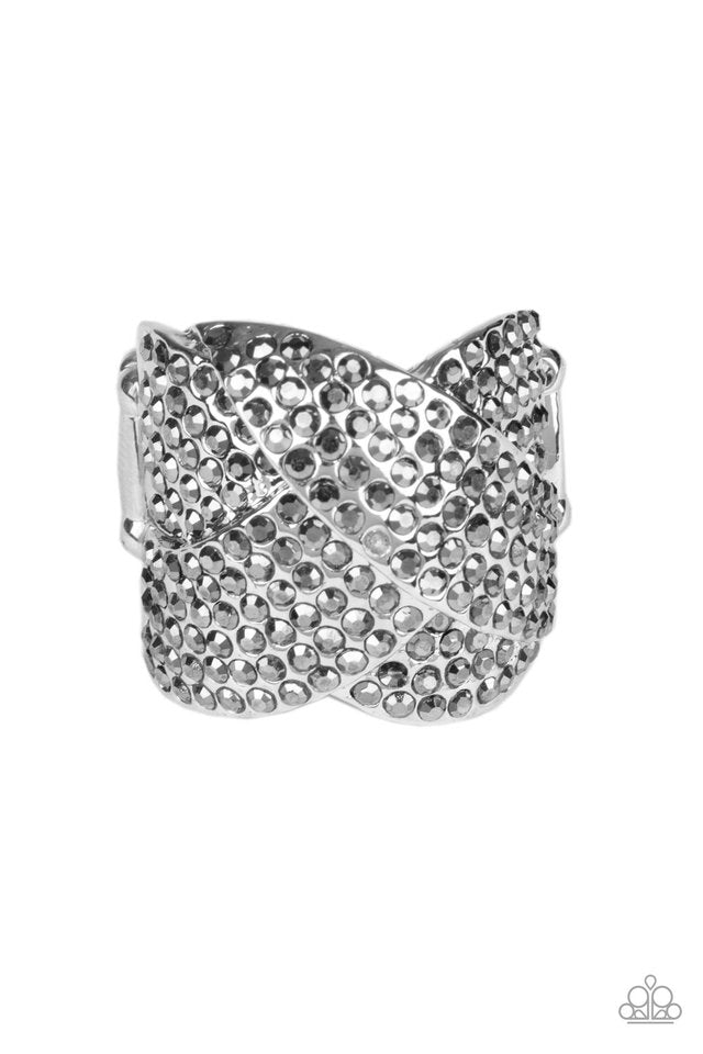 Scandalous Shimmer - Silver - Paparazzi Ring Image