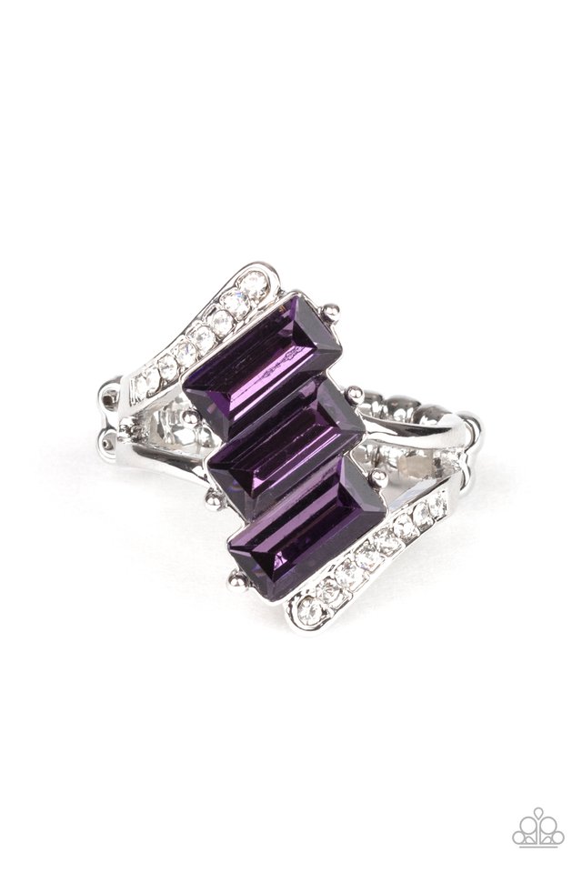 Triple Razzle - Purple - Paparazzi Ring Image