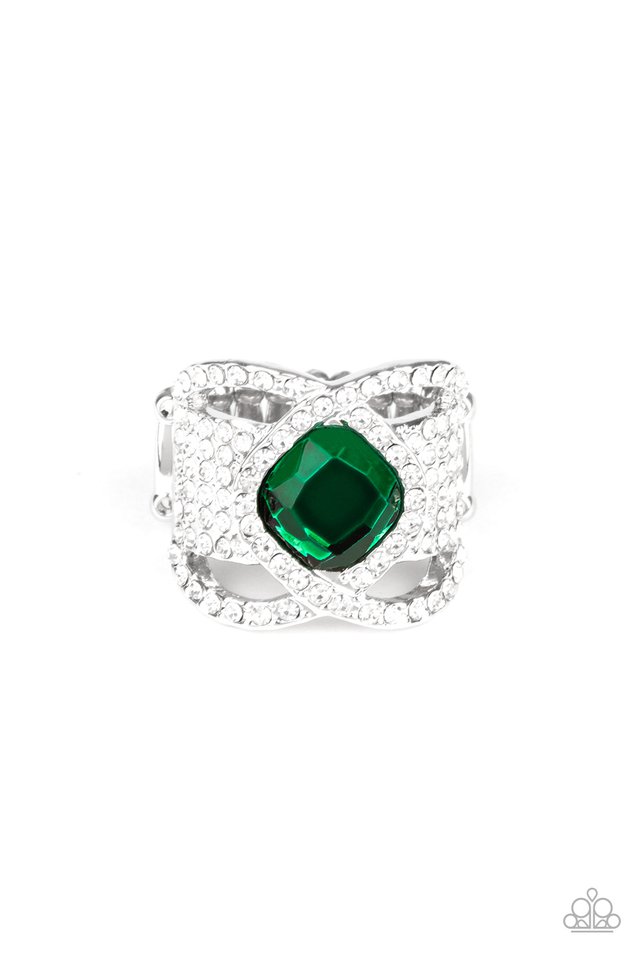 Triple Crown Twinkle - Green - Paparazzi Ring Image