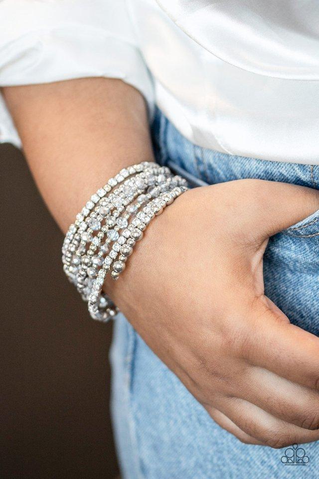 Paparazzi Bracelet ~ ICE Knowing You - Silver