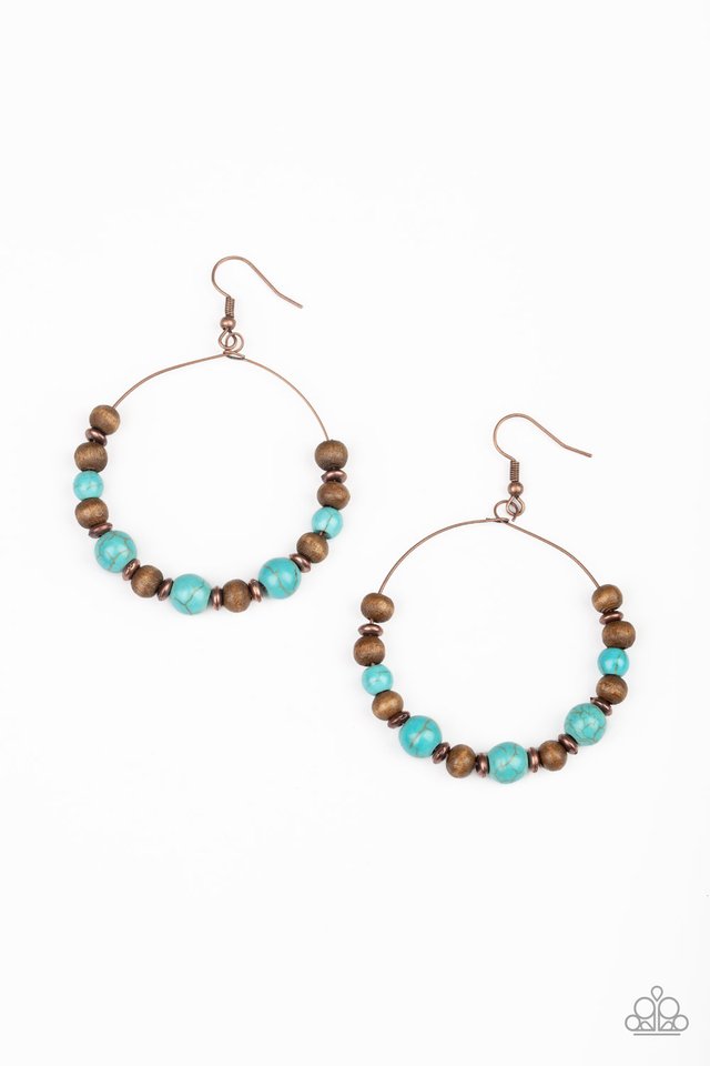 Forestry Fashion - Copper - Paparazzi Earring Image