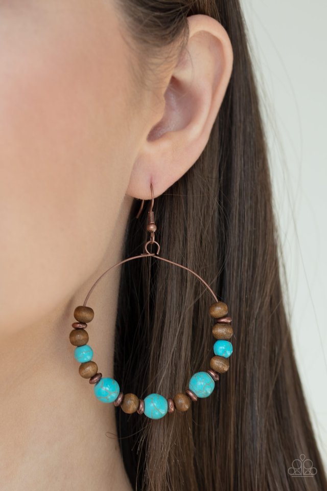 Forestry Fashion - Copper - Paparazzi Earring Image