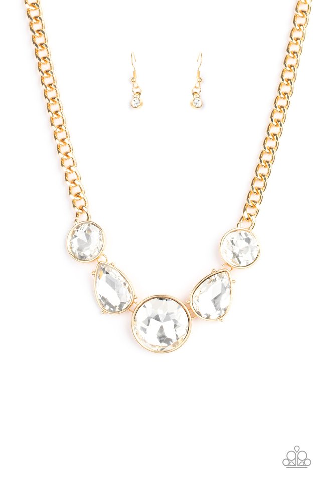 All The Worlds My Stage - Gold - Paparazzi Necklace Image