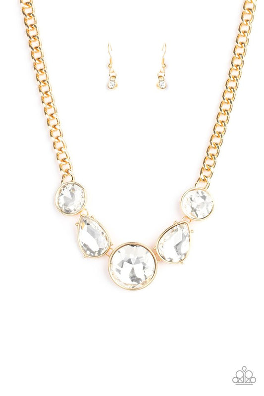 All The Worlds My Stage - Gold - Paparazzi Necklace Image