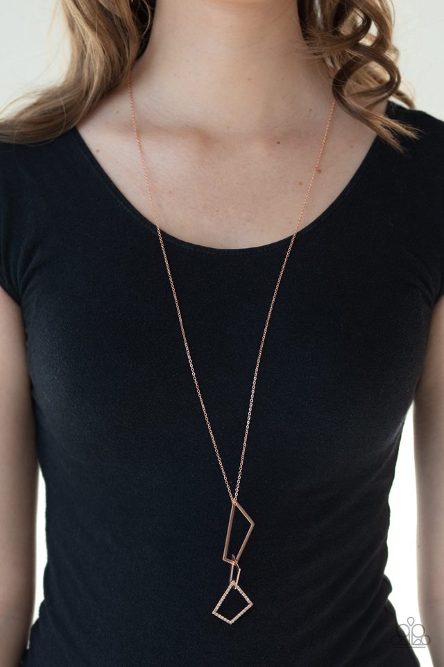 Shapely Silhouettes - Copper - Paparazzi Necklace Image