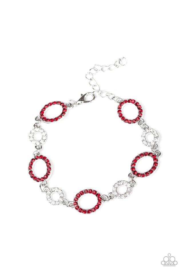 Bubbly Bedazzle - Red - Paparazzi Bracelet Image