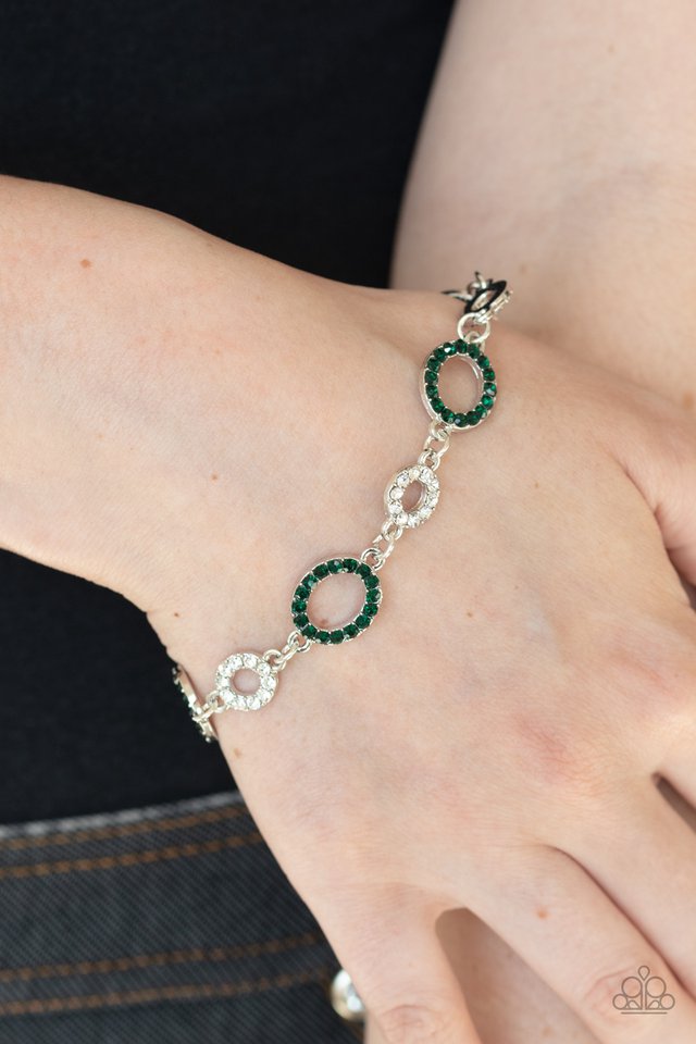 Bubbly Bedazzle - Green - Paparazzi Bracelet Image