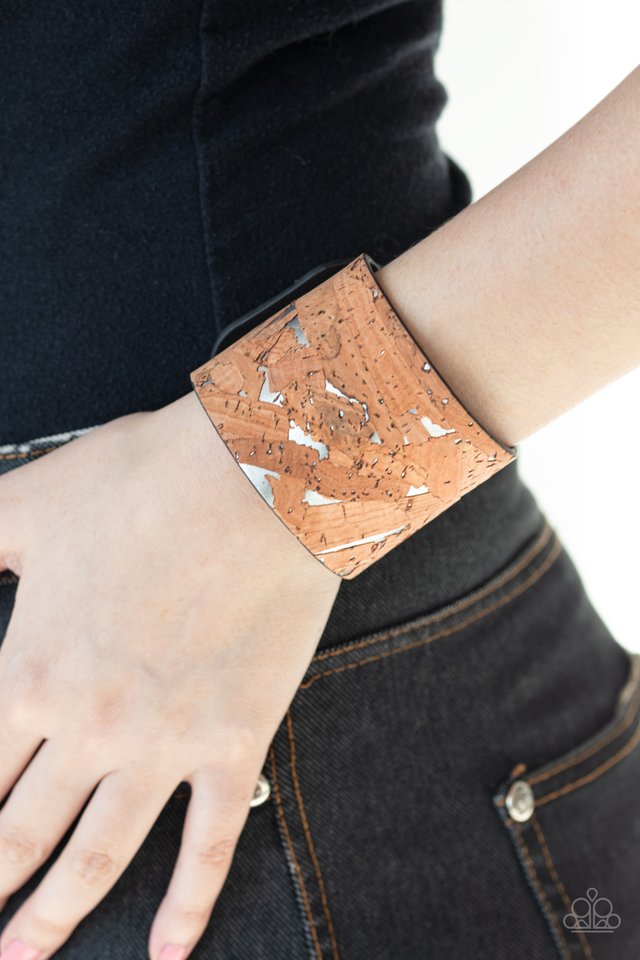 Cork Congo - Silver - Paparazzi Bracelet Image