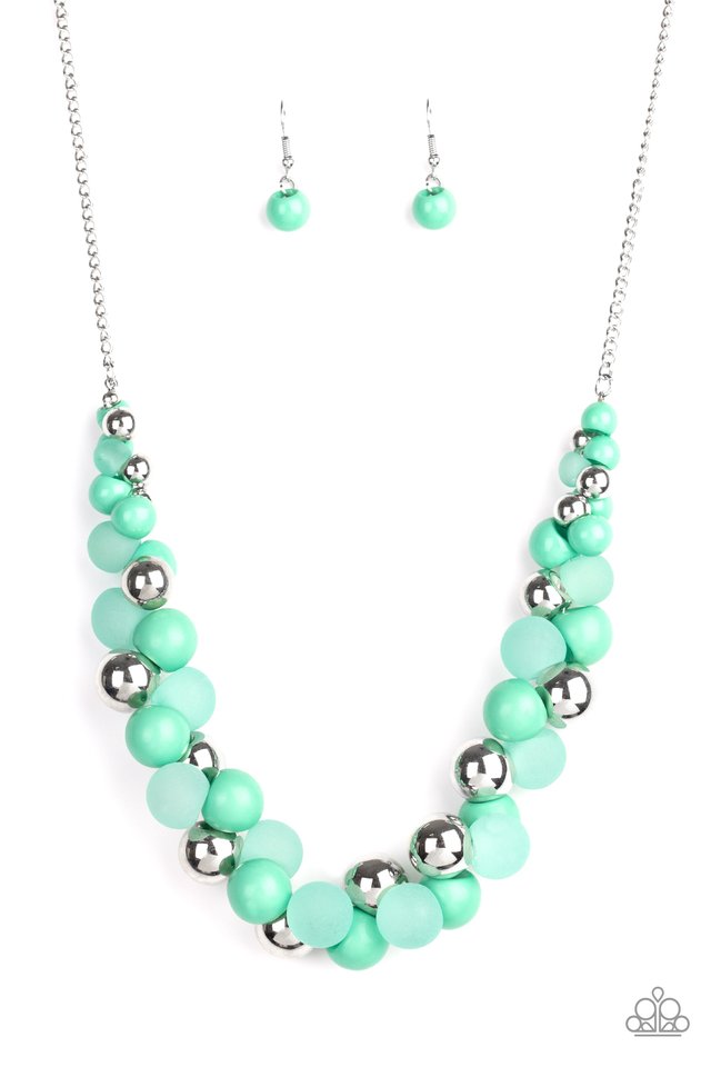 Bubbly Brilliance - Green - Paparazzi Necklace Image