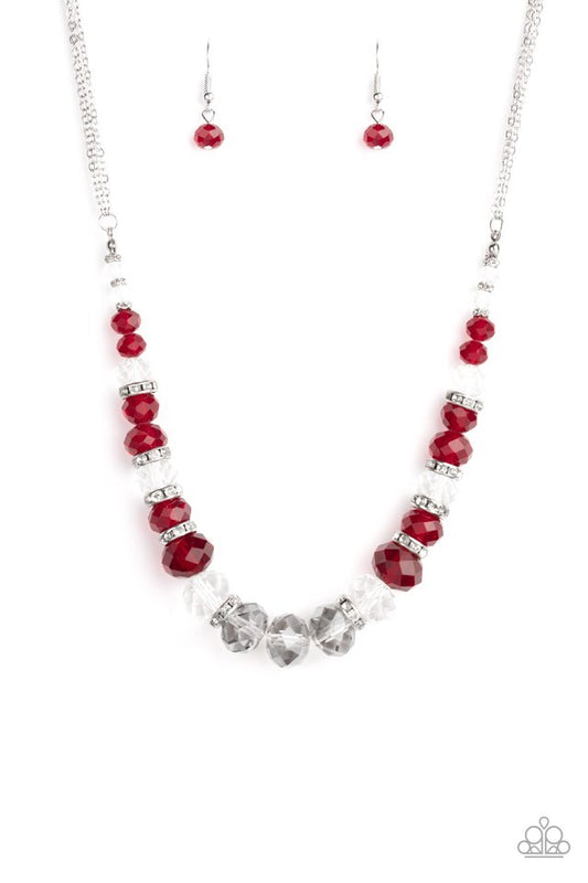 Distracted by Dazzle - Red - Paparazzi Necklace Image