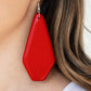 Vacation Ready - Red - Paparazzi Earring Image