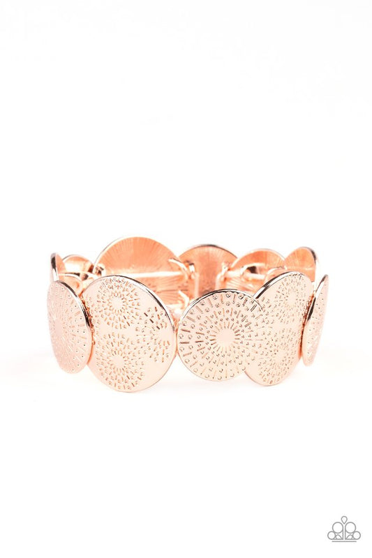 Pleasantly Posy - Rose Gold - Paparazzi Bracelet Image