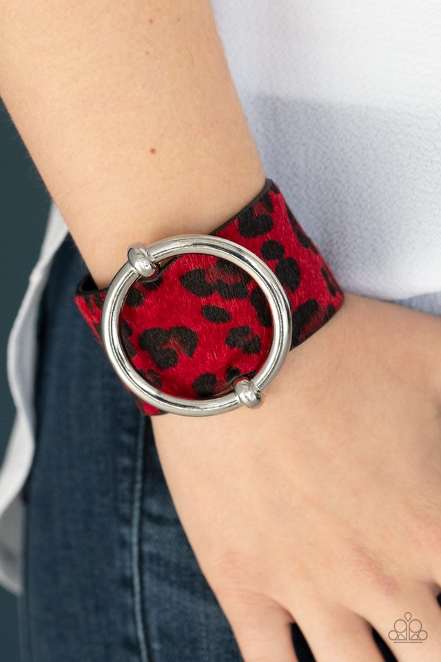 Asking FUR Trouble - Red - Paparazzi Bracelet Image