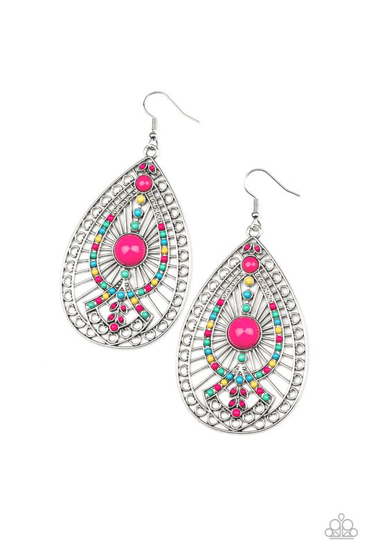 Just Dropping By - Multi - Paparazzi Earring Image