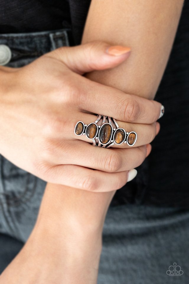 Stone Sublime - Brown - Paparazzi Ring Image