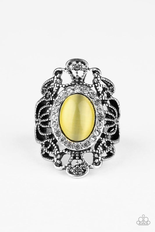 Dashingly Dewy - Yellow - Paparazzi Ring Image