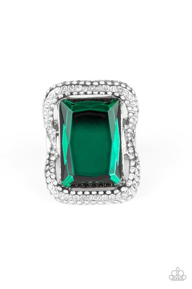 Deluxe Decadence - Green - Paparazzi Ring Image
