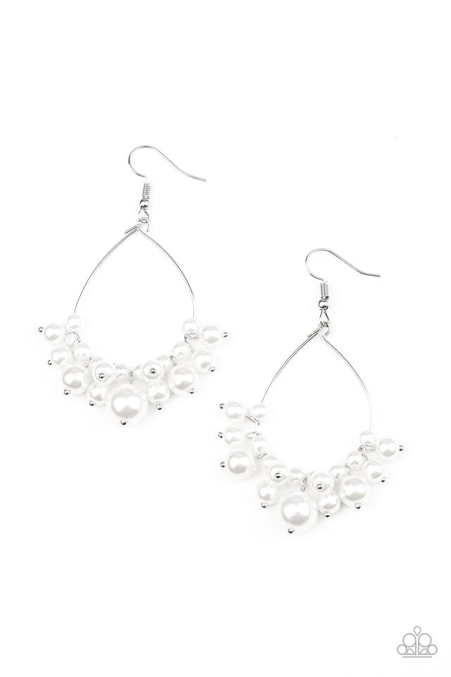 5th Avenue Appeal - White - Paparazzi Earring Image