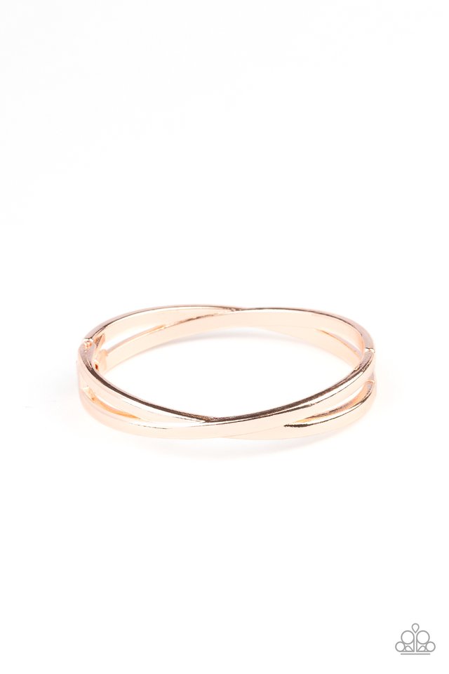 Crossing Over - Rose Gold - Paparazzi Bracelet Image