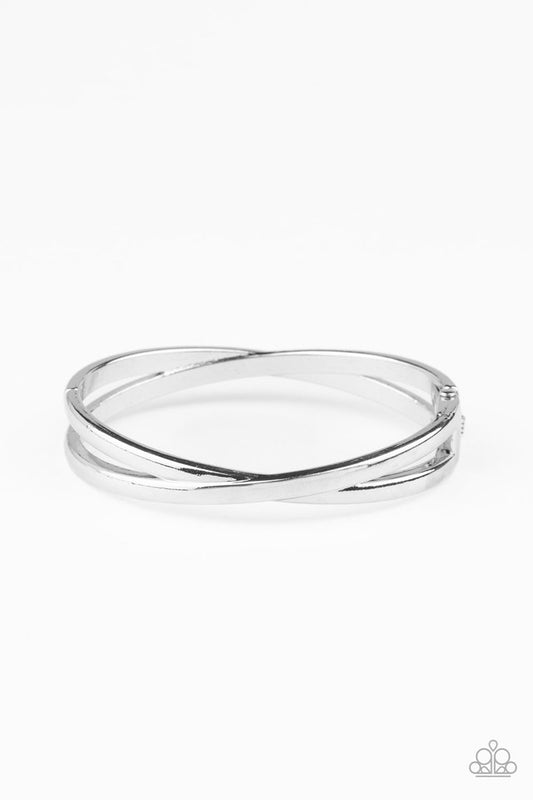 Crossing Over - Silver - Paparazzi Bracelet Image