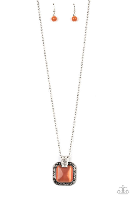 Effervescent Elegance - Orange - Paparazzi Necklace Image