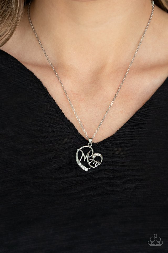 Mom Moments - White - Paparazzi Necklace Image